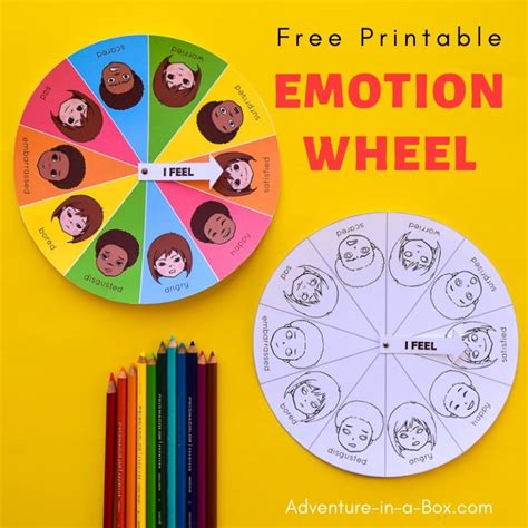 Free Printable Emotion Wheel Printable